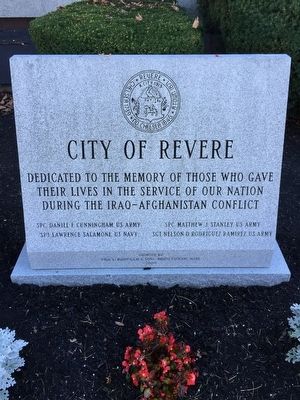 City of Revere Marker. Click for full size. City of Revere Marker image. Click for full size.