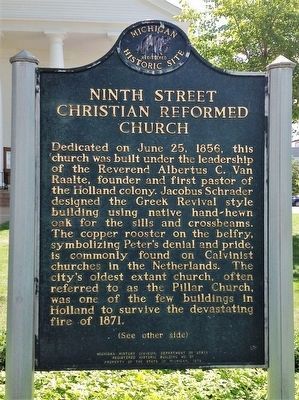 Ninth Street Christian Reformed Church Marker image. Click for full size.