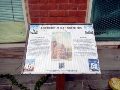 Carbondale City Hall / Memorial Park Marker image. Click for full size.