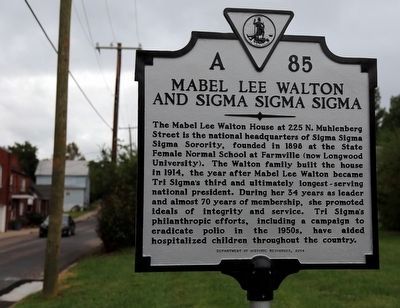 Mabel Lee Walton and Sigma Sigma Sigma Marker image. Click for full size.