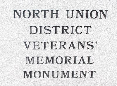 North Union District Veterans Memorial Marker image. Click for full size.