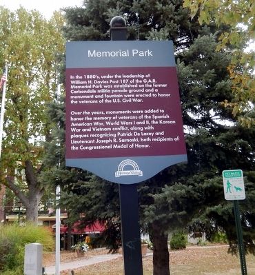 Memorial Park Marker. Click for full size. Memorial Park Marker image. Click for full size.