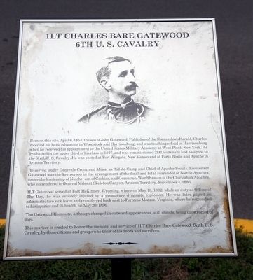 First Lieutenant Charles Bare Gatewood Marker image. Click for full size.