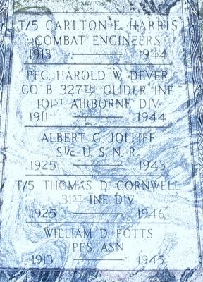 York Center WW II Veterans Memorial Marker. Click for full size. York Center WW II Veterans Memorial Marker image. Click for full size.