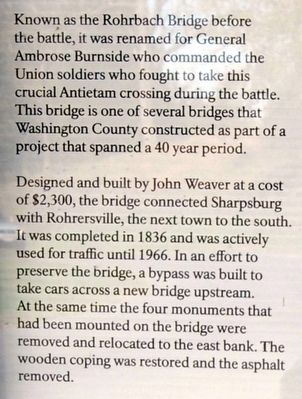 The Burnside Bridge Marker image. Click for full size.