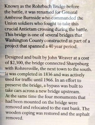 The Burnside Bridge Marker. Click for full size. The Burnside Bridge Marker image. Click for full size.