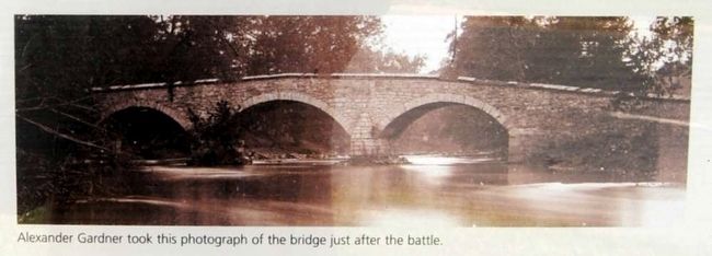 The Burnside Bridge Marker<br>Photo of the Bridge Shortly After the Battle image. Click for full size.