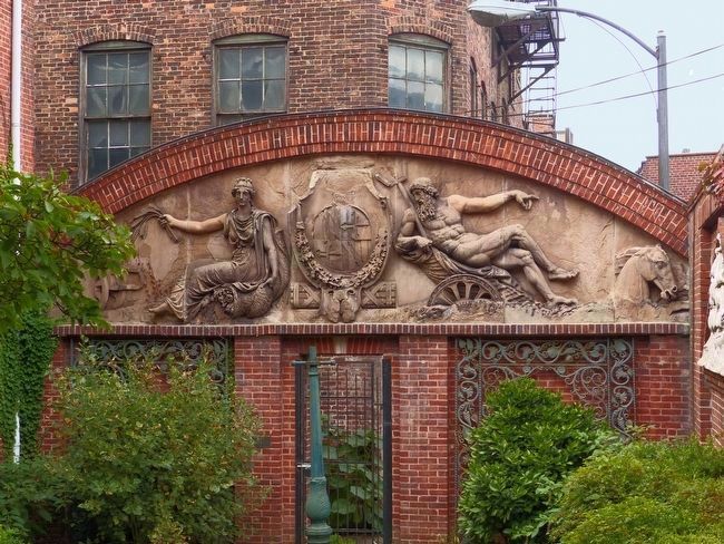Union Bank Pediment<br>in the back garden image. Click for full size.