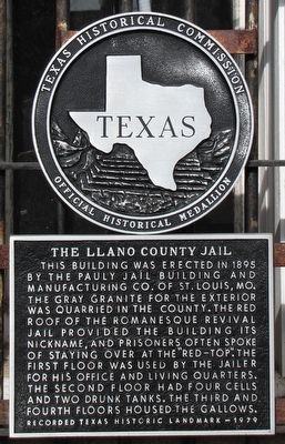 The Llano County Jail Texas Historical Marker image. Click for full size.