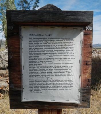 De Chambeau Ranch Marker image. Click for full size.