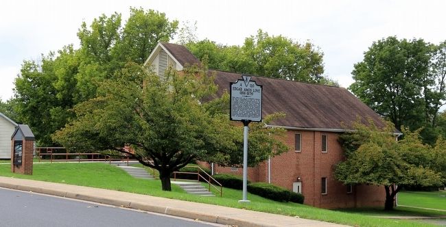 John Wesley United Methodist Church and Edgar Amos Love Historical Marker image. Click for full size.