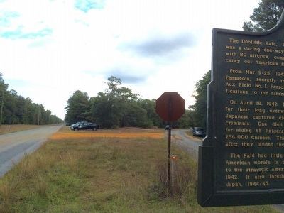 Looking east towards marker. image. Click for full size.