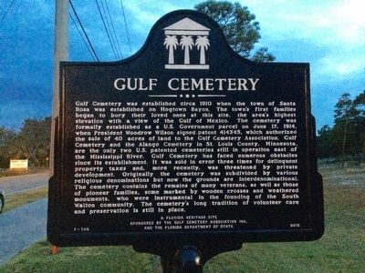 Gulf Cemetery Marker image. Click for full size.
