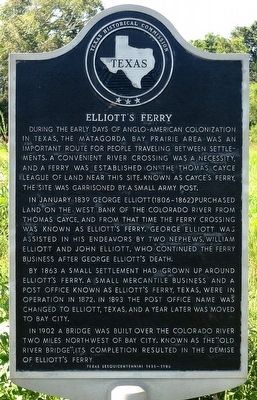 Elliott's Ferry Marker. Click for full size. Elliott's Ferry Marker image. Click for full size.
