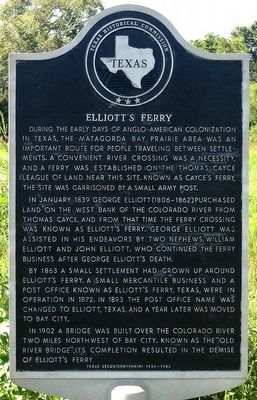 Elliott's Ferry Marker image. Click for full size.