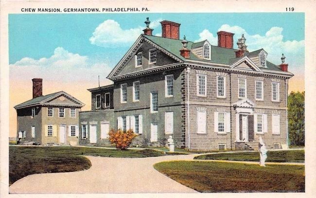 <i>Chew Mansion, Germantown, Philadelphia, Pa.</i>. Click for full size. <i>Chew Mansion, Germantown, Philadelphia, Pa.</i> image. Click for full size.