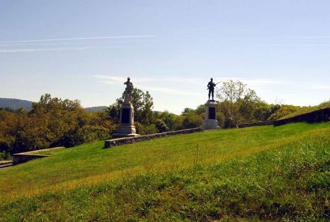 45th Pennsylvania Volunteer Infantry Marker (left) image. Click for full size.