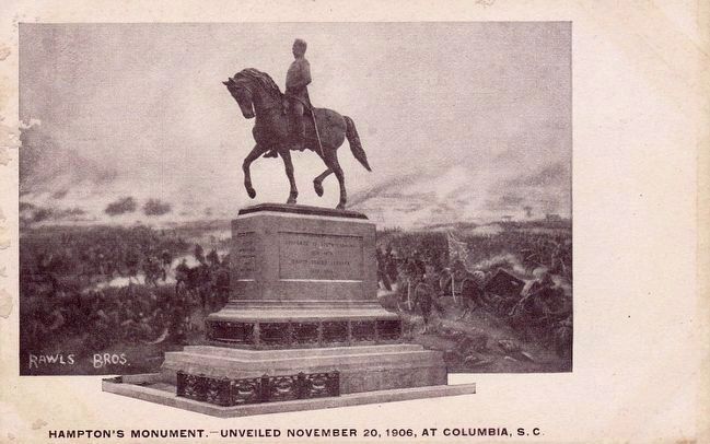 <i>Hampton's Monument -- Unveiled November 20, 1906, at Columbia, S.C.</i> image. Click for full size.