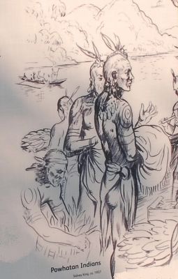 A Site of Habitation Marker/ Powhatan Indians image. Click for full size.