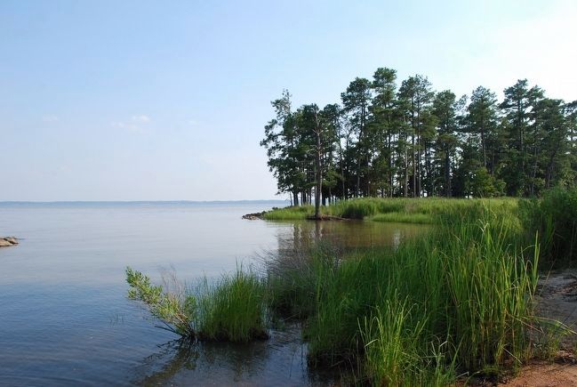 View of the James River from Black Point (Jamestown Island) image. Click for full size.