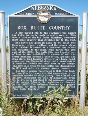 Box Butte Country Marker image. Click for full size.