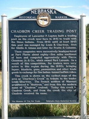 Chadron Creek Trading Post Marker image. Click for full size.