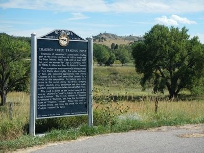 Chadron Creek Trading Post Marker image. Click for full size.