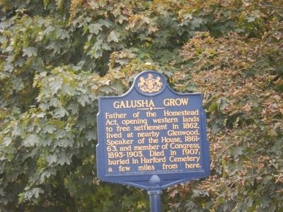 Galusha Grow Marker image. Click for full size.