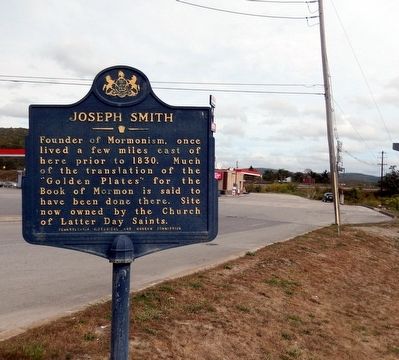 Joseph Smith Marker. Click for full size. Joseph Smith Marker image. Click for full size.