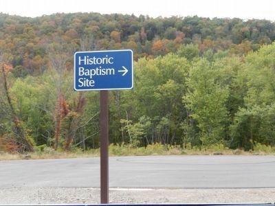 The Historic Baptism site is near The Susquehanna River Marker image. Click for full size.