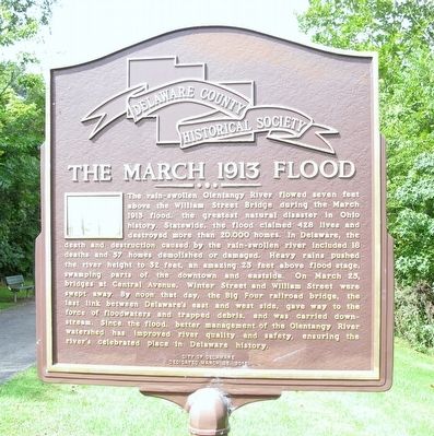 The March 1913 Flood Marker image. Click for full size.