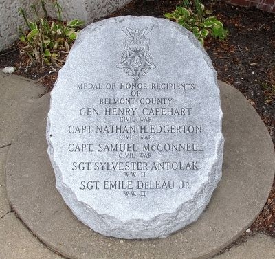 Medal of Honor Recipients of Belmont County Marker. Click for full size. Medal of Honor Recipients of Belmont County Marker image. Click for full size.