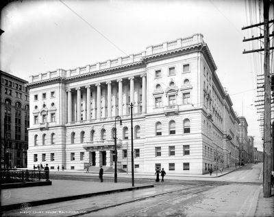 The Third Baltimore City Courthouse c. 1903 image. Click for full size.