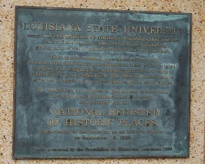 The Louisiana State University Marker image. Click for full size.