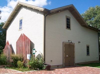 Historic Osheim Barn Doors and Marker. Click for full size. Historic Osheim Barn Doors and Marker image. Click for full size.