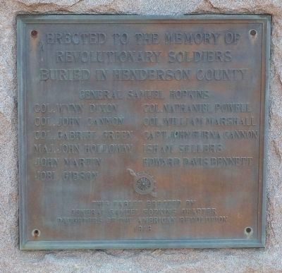 Henderson County Revolutionary War Memorial -1916 image. Click for full size.