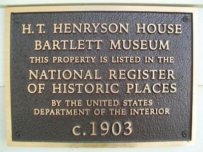 H. T. Henryson House NRHP Marker. Click for full size. H. T. Henryson House NRHP Marker image. Click for full size.