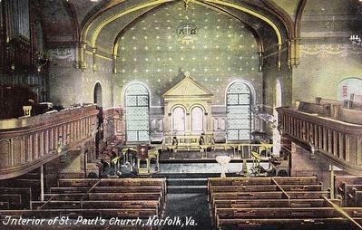 <i>Interior of St. Pauls Church, Norfolk, Va.</i> image. Click for full size.
