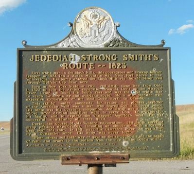 Jedediah Strong Smiths Route - - 1823 Marker image. Click for full size.