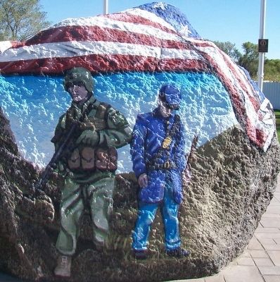 Dows Freedom Rock Veterans Memorial image. Click for full size.