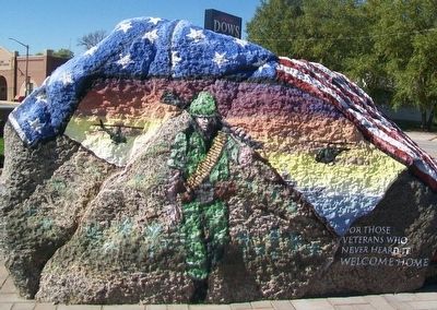Dows Freedom Rock Veterans Memorial image. Click for full size.