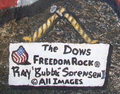 Dows Freedom Rock Veterans Memorial Artist. Click for full size. Dows Freedom Rock Veterans Memorial Artist image. Click for full size.