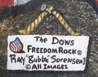 Dows Freedom Rock Veterans Memorial Artist image. Click for full size.