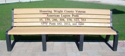 Dows Freedom Rock Veterans Memorial Bench image. Click for full size.