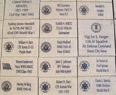 Dows Freedom Rock Veterans Memorial Pavers image. Click for full size.
