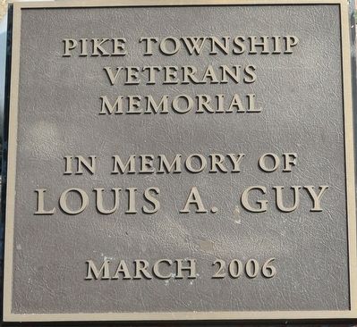 Pike Township Veterans Memorial Marker. Click for full size. Pike Township Veterans Memorial Marker image. Click for full size.