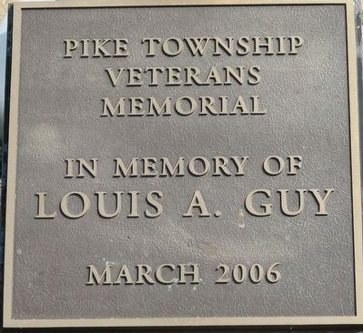 Pike Township Veterans Memorial Marker image. Click for full size.