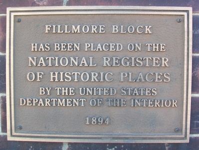 Fillmore Block NRHP Marker image. Click for full size.