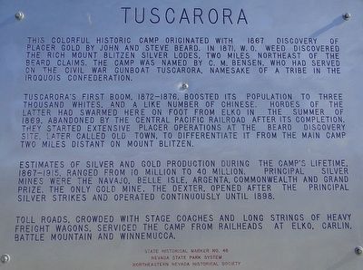 Tuscarora Marker. Click for full size. Tuscarora Marker image. Click for full size.