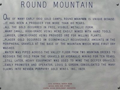 Round Mountain Marker. Click for full size. Round Mountain Marker image. Click for full size.